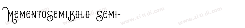 MementoSemiBold Semi字体转换